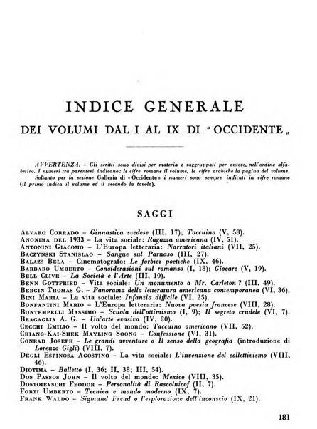 Occidente sintesi dell'attività letteraria nel mondo