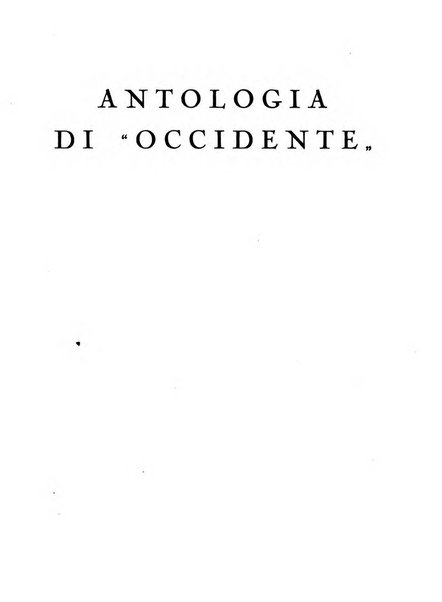 Occidente sintesi dell'attività letteraria nel mondo