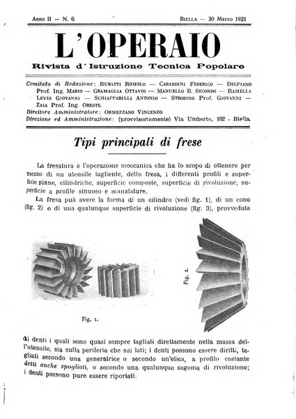 L'operaio rivista d'istruzione tecnica popolare