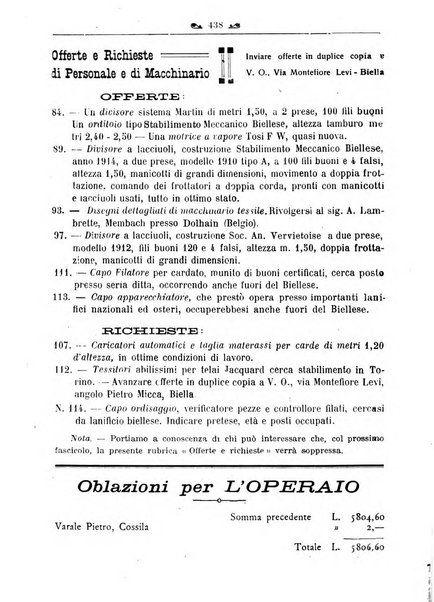 L'operaio rivista d'istruzione tecnica popolare