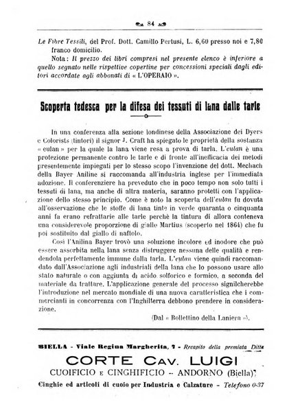 L'operaio rivista d'istruzione tecnica popolare