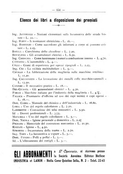 L'operaio rivista d'istruzione tecnica popolare