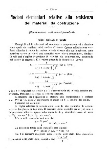 L'operaio rivista d'istruzione tecnica popolare