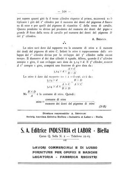 L'operaio rivista d'istruzione tecnica popolare