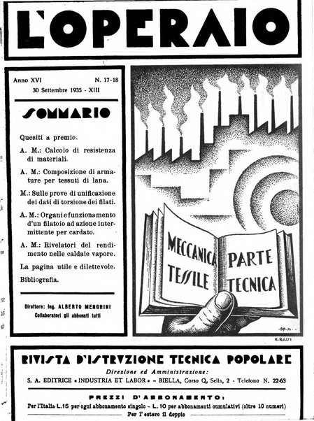 L'operaio rivista d'istruzione tecnica popolare