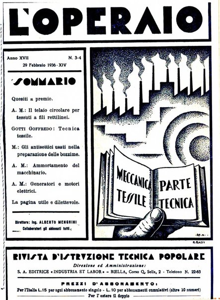 L'operaio rivista d'istruzione tecnica popolare