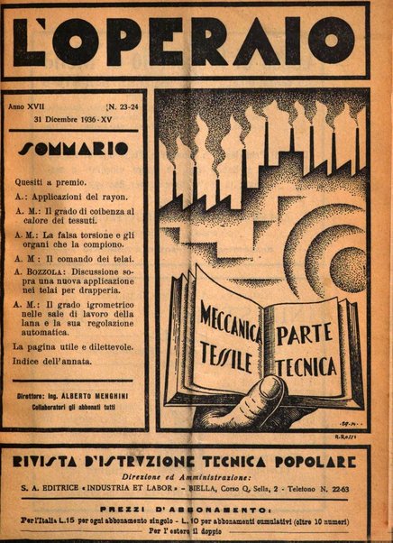 L'operaio rivista d'istruzione tecnica popolare