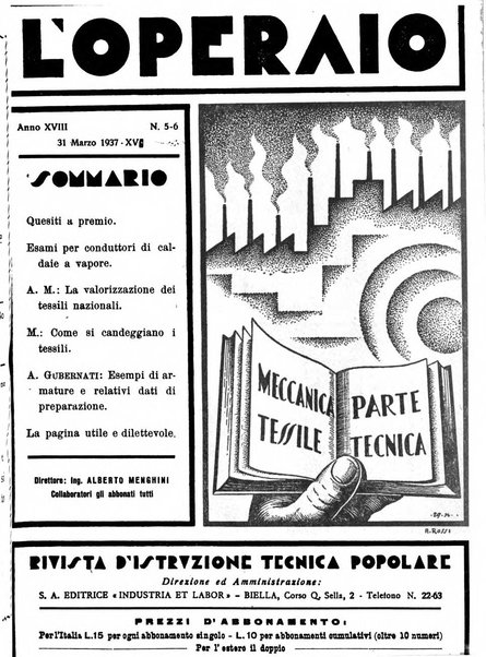 L'operaio rivista d'istruzione tecnica popolare