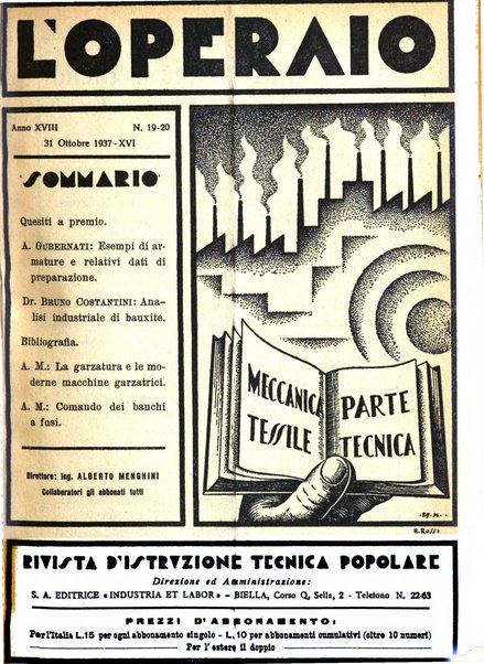 L'operaio rivista d'istruzione tecnica popolare