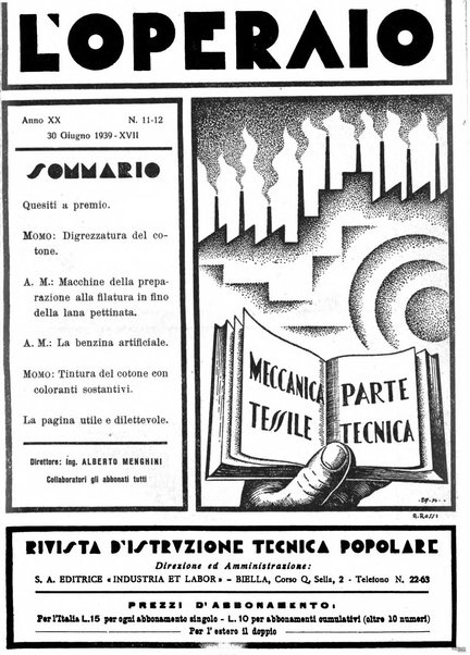 L'operaio rivista d'istruzione tecnica popolare