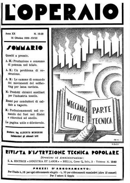 L'operaio rivista d'istruzione tecnica popolare