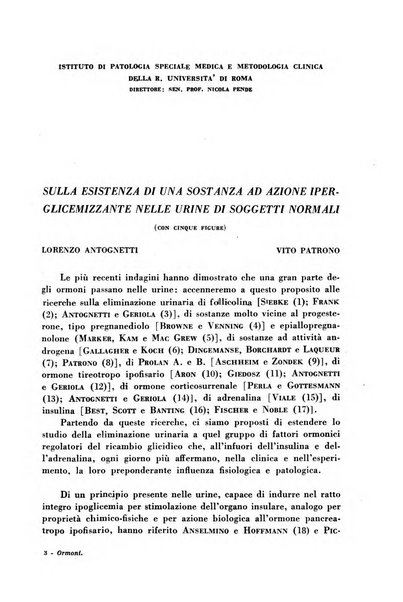 Ormoni dottrina e applicazioni pratiche pubblicate da Nicola Pende e Gennaro Di Macco