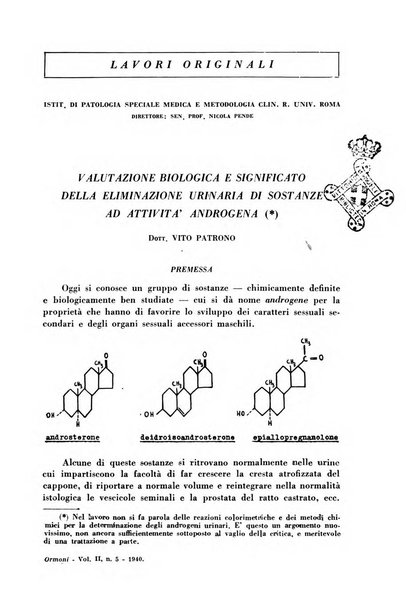 Ormoni dottrina e applicazioni pratiche pubblicate da Nicola Pende e Gennaro Di Macco