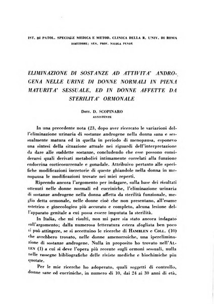 Ormoni dottrina e applicazioni pratiche pubblicate da Nicola Pende e Gennaro Di Macco