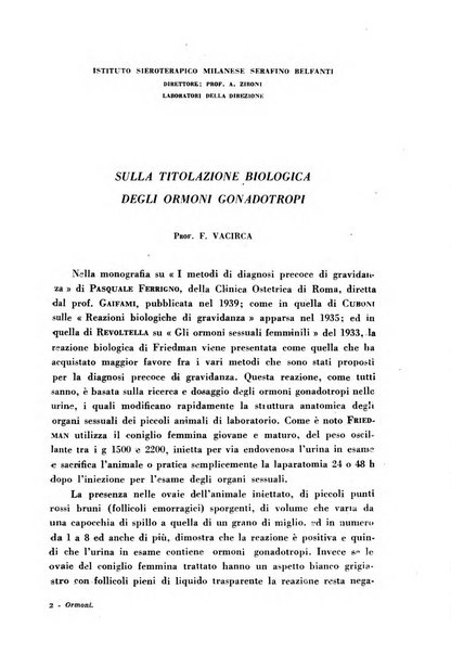 Ormoni dottrina e applicazioni pratiche pubblicate da Nicola Pende e Gennaro Di Macco