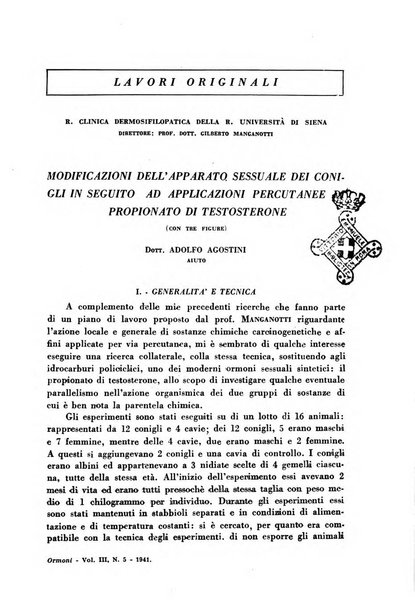 Ormoni dottrina e applicazioni pratiche pubblicate da Nicola Pende e Gennaro Di Macco