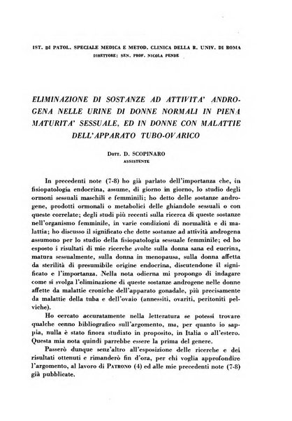 Ormoni dottrina e applicazioni pratiche pubblicate da Nicola Pende e Gennaro Di Macco