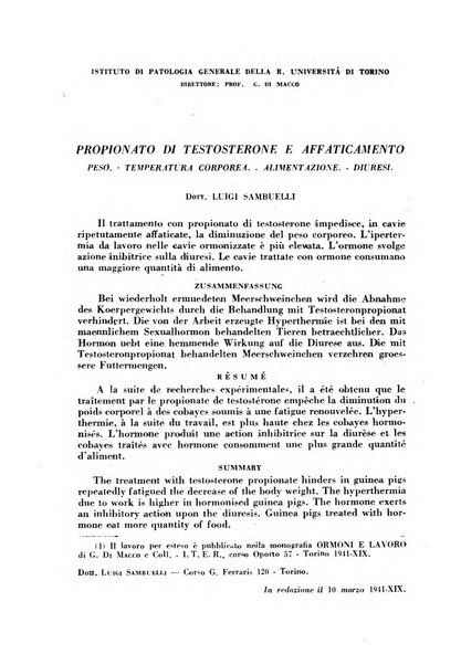 Ormoni dottrina e applicazioni pratiche pubblicate da Nicola Pende e Gennaro Di Macco