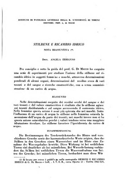 Ormoni dottrina e applicazioni pratiche pubblicate da Nicola Pende e Gennaro Di Macco