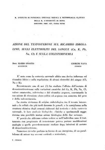 Ormoni dottrina e applicazioni pratiche pubblicate da Nicola Pende e Gennaro Di Macco