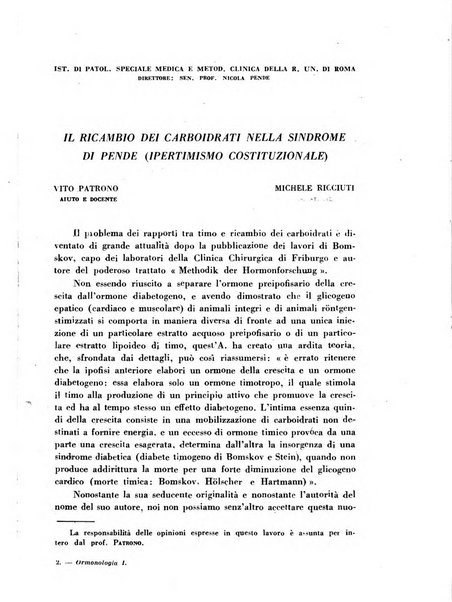 Ormoni dottrina e applicazioni pratiche pubblicate da Nicola Pende e Gennaro Di Macco