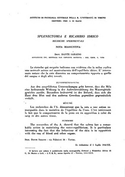 Ormoni dottrina e applicazioni pratiche pubblicate da Nicola Pende e Gennaro Di Macco