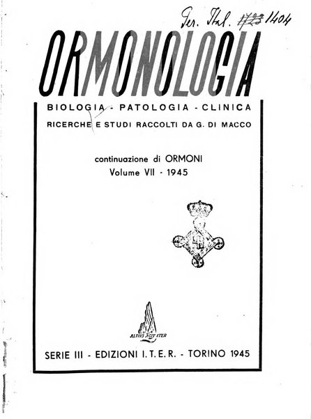 Ormoni dottrina e applicazioni pratiche pubblicate da Nicola Pende e Gennaro Di Macco