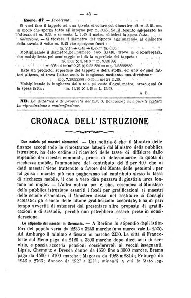 L'osservatore scolastico Giornale d'istruzione e d'educazione premiato all'Esposizione Didattica di Torino (1869)