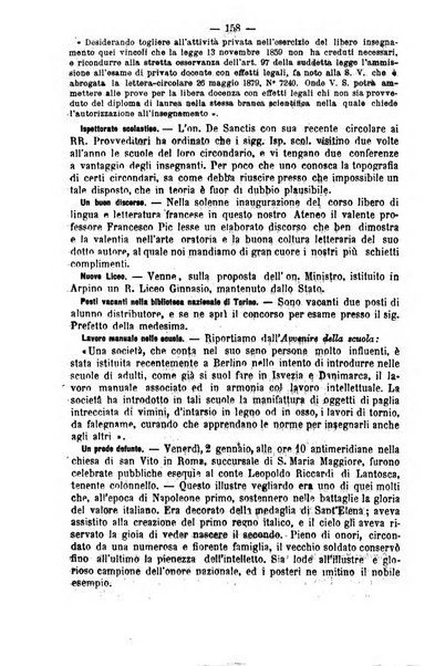 L'osservatore scolastico Giornale d'istruzione e d'educazione premiato all'Esposizione Didattica di Torino (1869)