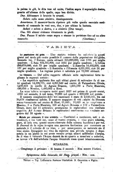 L'osservatore scolastico Giornale d'istruzione e d'educazione premiato all'Esposizione Didattica di Torino (1869)