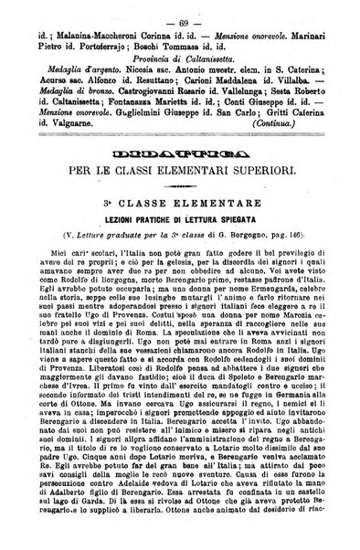 L'osservatore scolastico Giornale d'istruzione e d'educazione premiato all'Esposizione Didattica di Torino (1869)