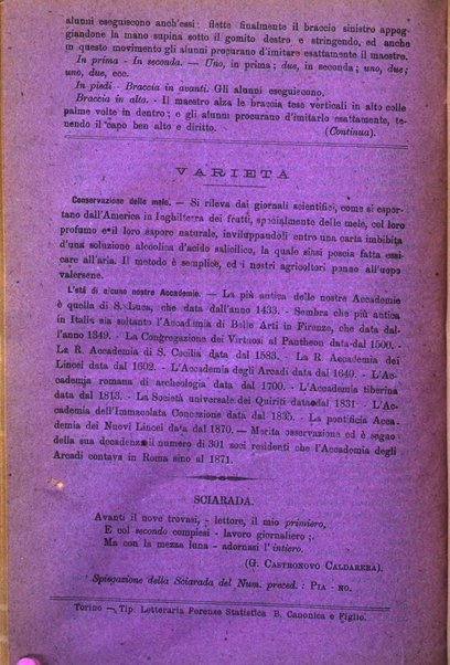 L'osservatore scolastico Giornale d'istruzione e d'educazione premiato all'Esposizione Didattica di Torino (1869)