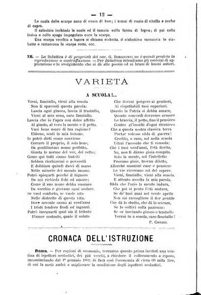 L'osservatore scolastico Giornale d'istruzione e d'educazione premiato all'Esposizione Didattica di Torino (1869)