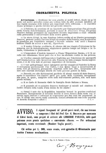 L'osservatore scolastico Giornale d'istruzione e d'educazione premiato all'Esposizione Didattica di Torino (1869)