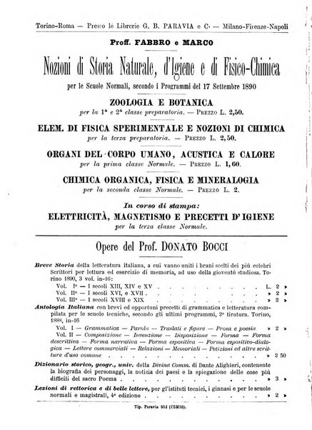 L'osservatore scolastico Giornale d'istruzione e d'educazione premiato all'Esposizione Didattica di Torino (1869)