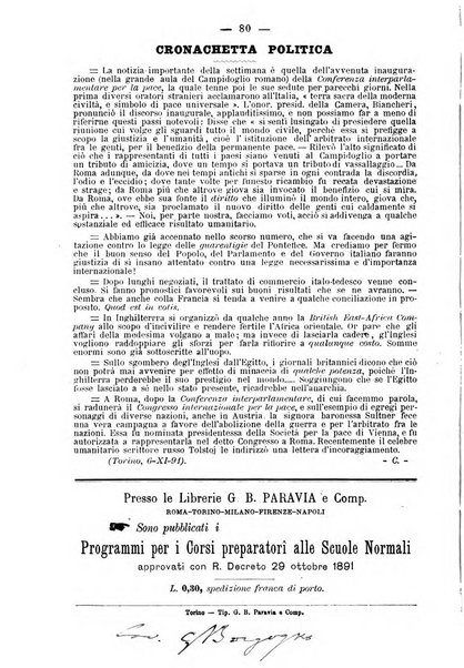 L'osservatore scolastico Giornale d'istruzione e d'educazione premiato all'Esposizione Didattica di Torino (1869)