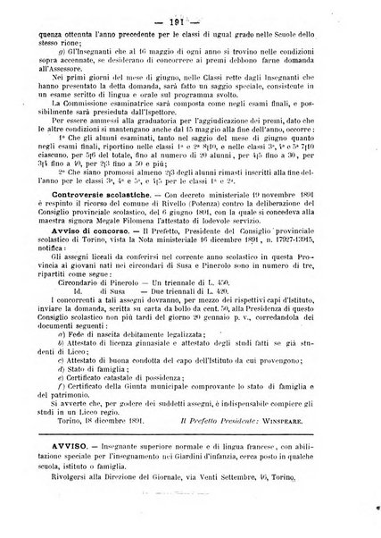 L'osservatore scolastico Giornale d'istruzione e d'educazione premiato all'Esposizione Didattica di Torino (1869)