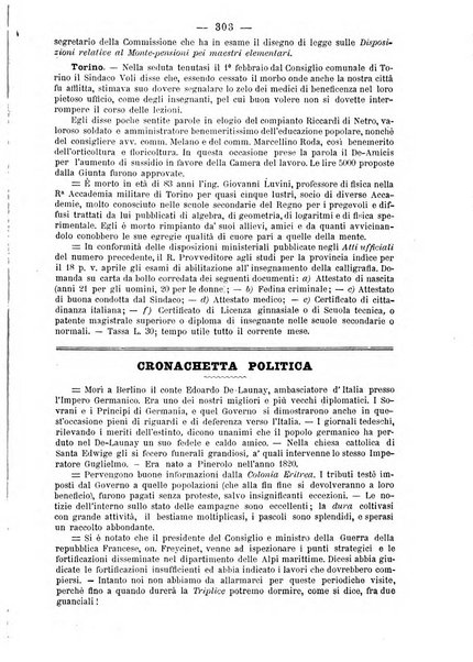 L'osservatore scolastico Giornale d'istruzione e d'educazione premiato all'Esposizione Didattica di Torino (1869)