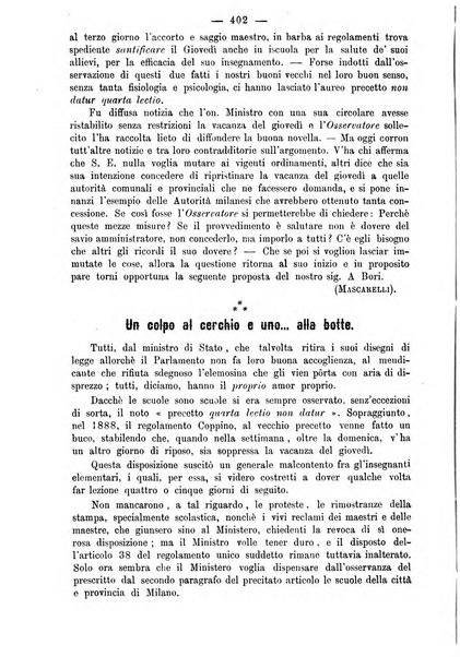 L'osservatore scolastico Giornale d'istruzione e d'educazione premiato all'Esposizione Didattica di Torino (1869)