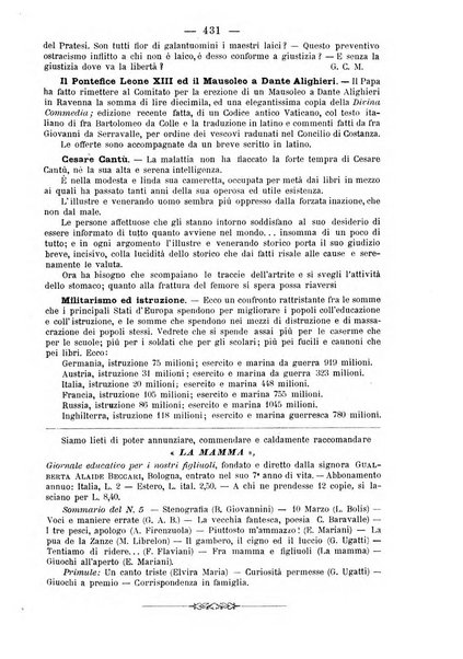 L'osservatore scolastico Giornale d'istruzione e d'educazione premiato all'Esposizione Didattica di Torino (1869)