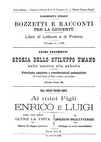 L'osservatore scolastico Giornale d'istruzione e d'educazione premiato all'Esposizione Didattica di Torino (1869)