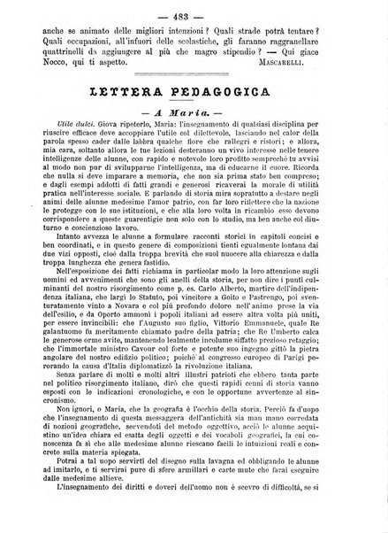 L'osservatore scolastico Giornale d'istruzione e d'educazione premiato all'Esposizione Didattica di Torino (1869)