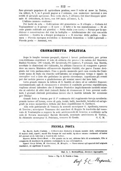 L'osservatore scolastico Giornale d'istruzione e d'educazione premiato all'Esposizione Didattica di Torino (1869)