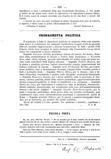 L'osservatore scolastico Giornale d'istruzione e d'educazione premiato all'Esposizione Didattica di Torino (1869)