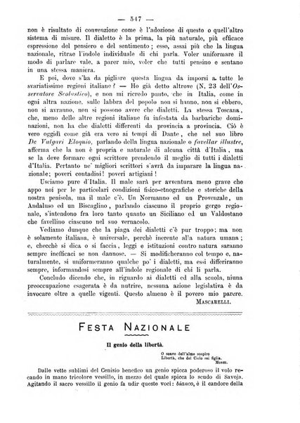 L'osservatore scolastico Giornale d'istruzione e d'educazione premiato all'Esposizione Didattica di Torino (1869)