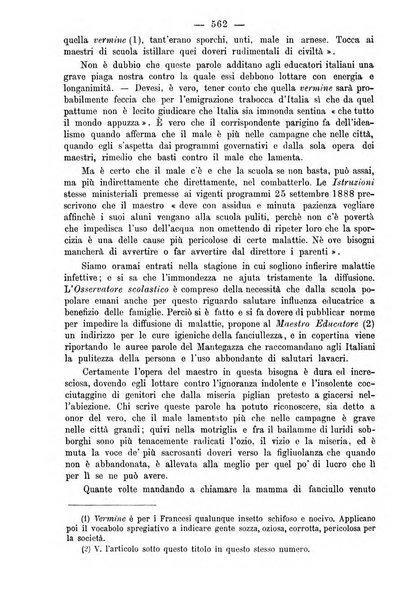 L'osservatore scolastico Giornale d'istruzione e d'educazione premiato all'Esposizione Didattica di Torino (1869)