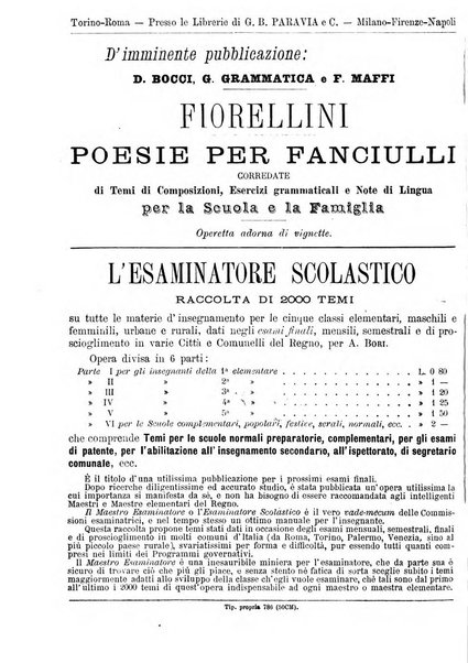 L'osservatore scolastico Giornale d'istruzione e d'educazione premiato all'Esposizione Didattica di Torino (1869)