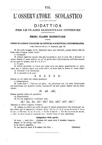 L'osservatore scolastico Giornale d'istruzione e d'educazione premiato all'Esposizione Didattica di Torino (1869)