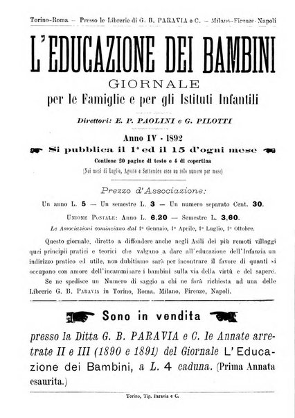 L'osservatore scolastico Giornale d'istruzione e d'educazione premiato all'Esposizione Didattica di Torino (1869)