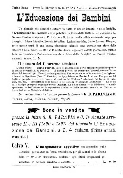 L'osservatore scolastico Giornale d'istruzione e d'educazione premiato all'Esposizione Didattica di Torino (1869)